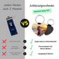 Personalisierter Schlüsselanhänger | Glitzerherz | Schwarz