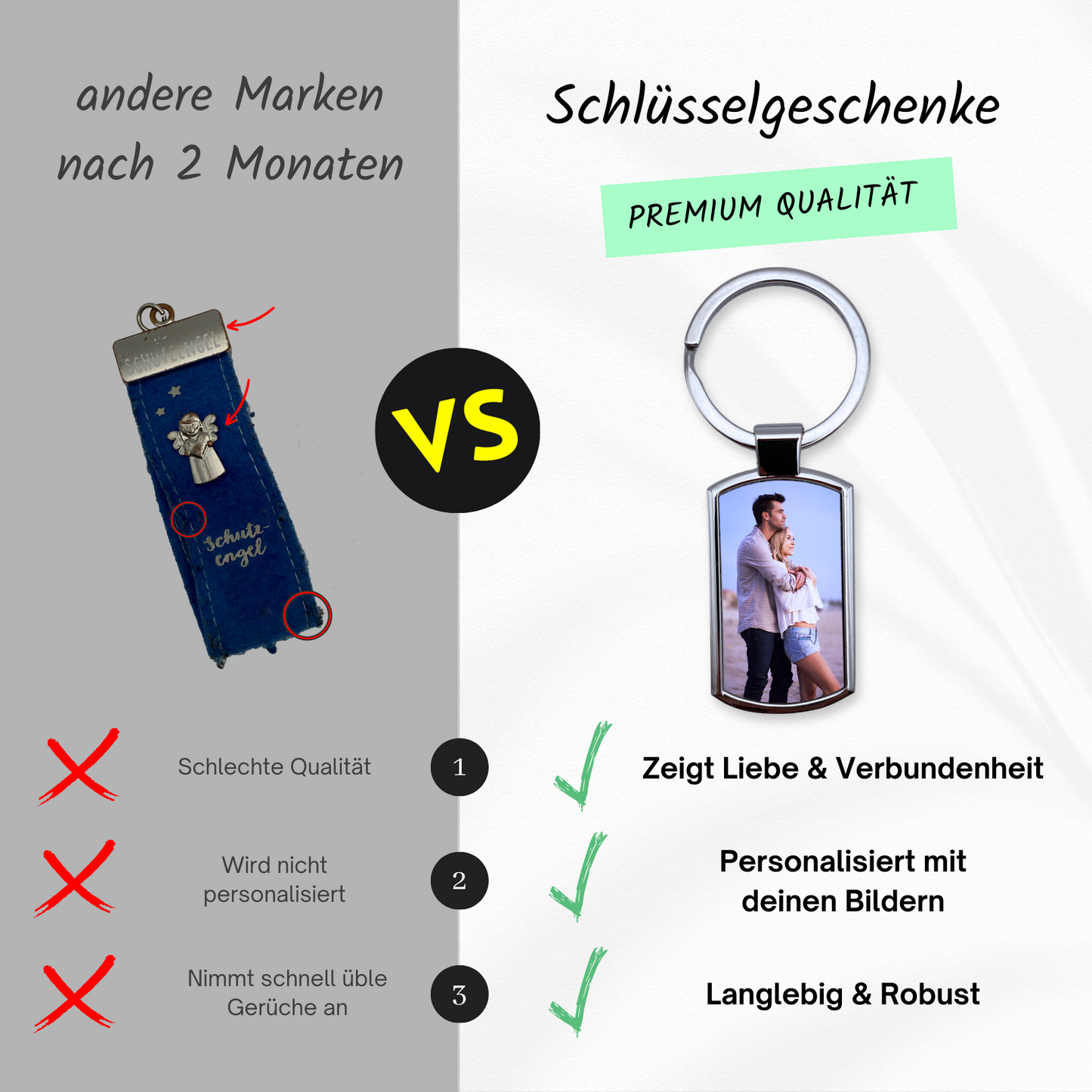 Personalisierter Schlüsselanhänger | Gemeinsame Geschichte